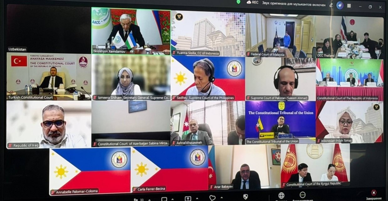 Осиё конституциявий судлари ва эквивалент институтлари ассоциацияси аъзо давлатлар Бош котибларининг  онлайн ишчи мажлиси бўлиб ўтди 